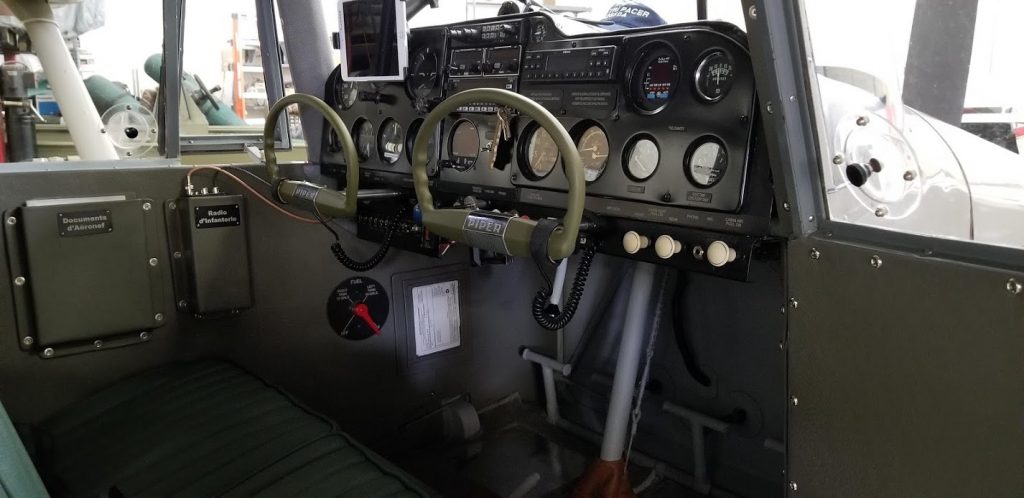 The interior was duplicated from the French photos of the two airplanes in the Dax, France museum. Note the French writing on the aircraft manuals and infantry radio boxes.